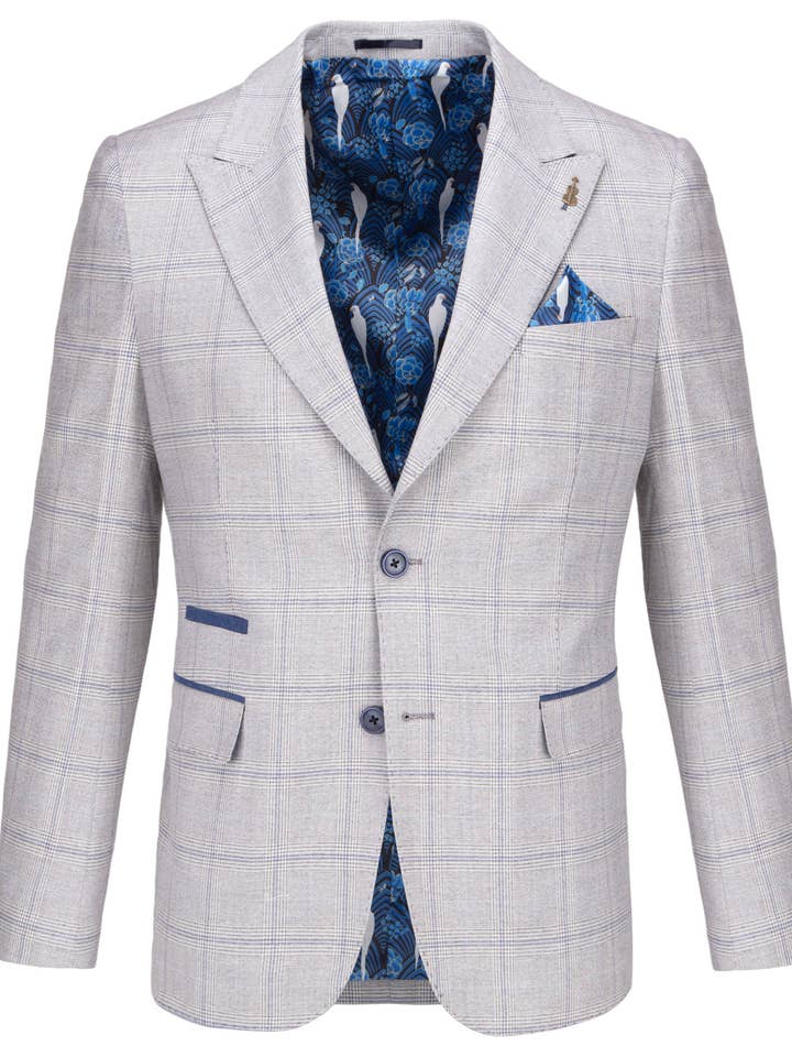 Fratelli Uniti - Wholesale Blazer - Men's - Flavio - Checked Grey Blazer