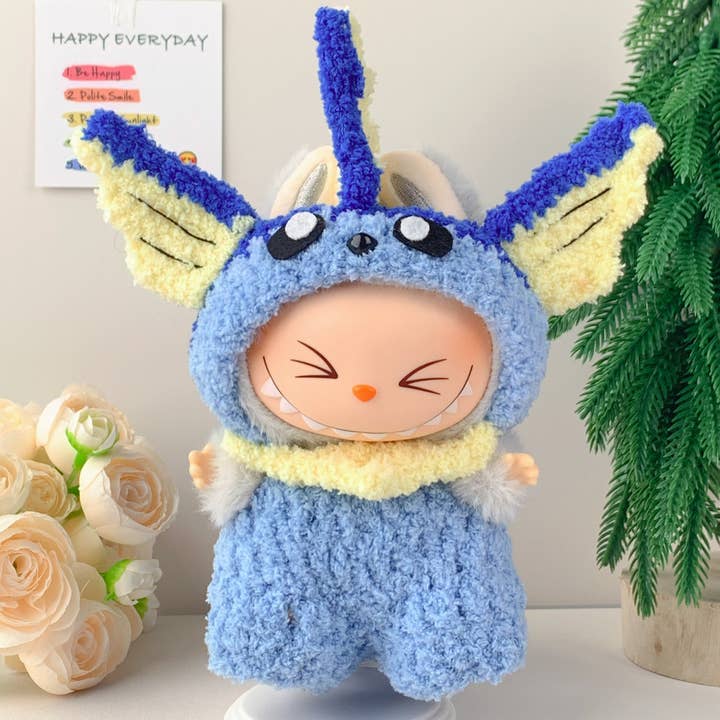 Lilyrosy(Duty free) - Wholesale Stuffed/Plush Toy - Kids & Baby - Handmade Crochet Labubu Outfit – Pokémon Eevee Series9