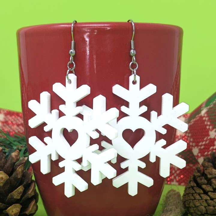 Snowflake Christmas Dangle Earring for wholesale by Unpossible Cuts