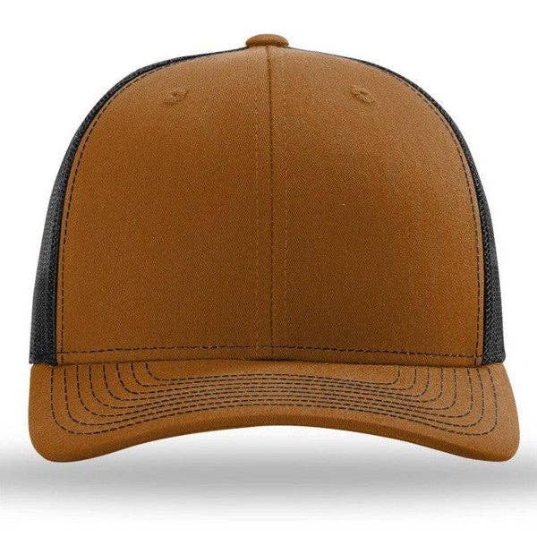 Kodiak Wholesale - Wholesale Trucker Hat - Unisex - Richardson 112 Snapback Trucker Cap - Custom Leather Patch H90