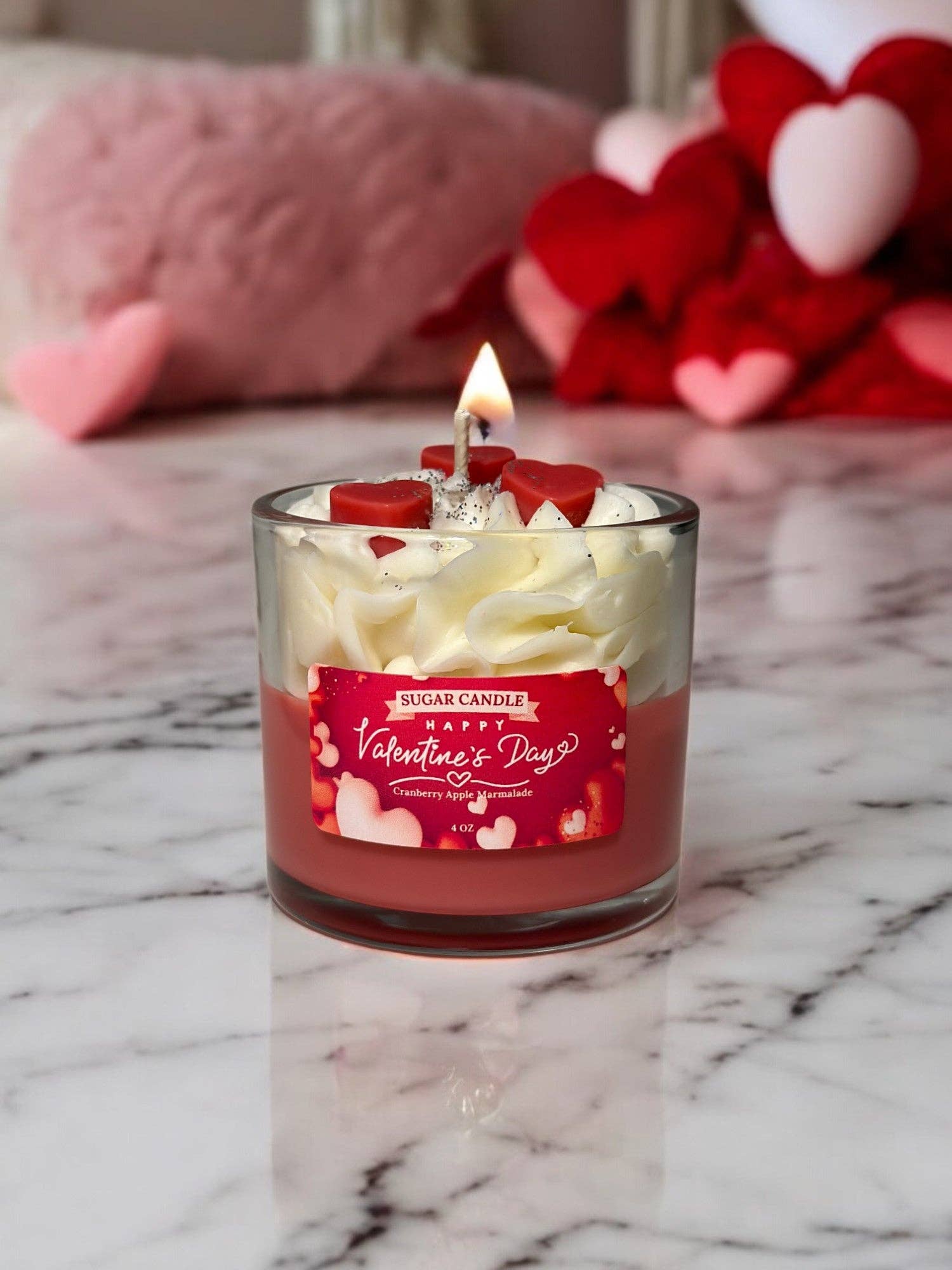 Sugar Candle - Wholesale Jar/Filled Candle - Valentine's Day Candle: Soy, Handmade, Retail & Gift Ready7