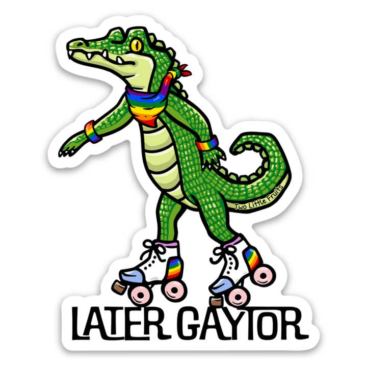 Adesivi Pride Gator Sticker – Decalcomania in Vinile LGBTQ+ per la vendita all'ingrosso da parte di Two Little Fruits
