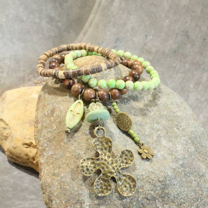 Blooming Czech Bracelet Set for wholesale by The Primitive Peddler, Inc.