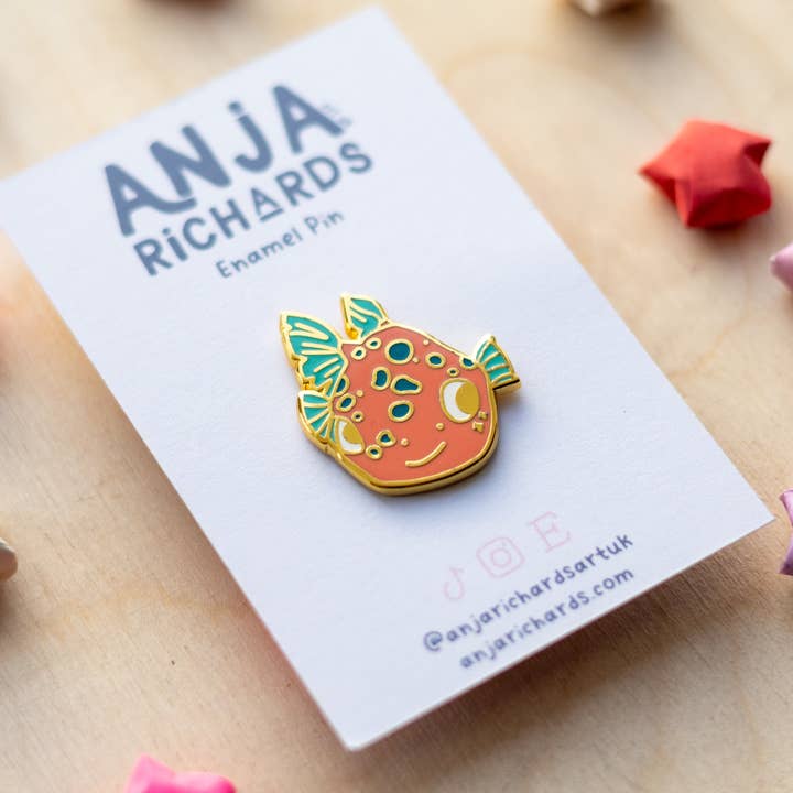 Puffer Fish Pin voor wholesale door Anja Richards Art