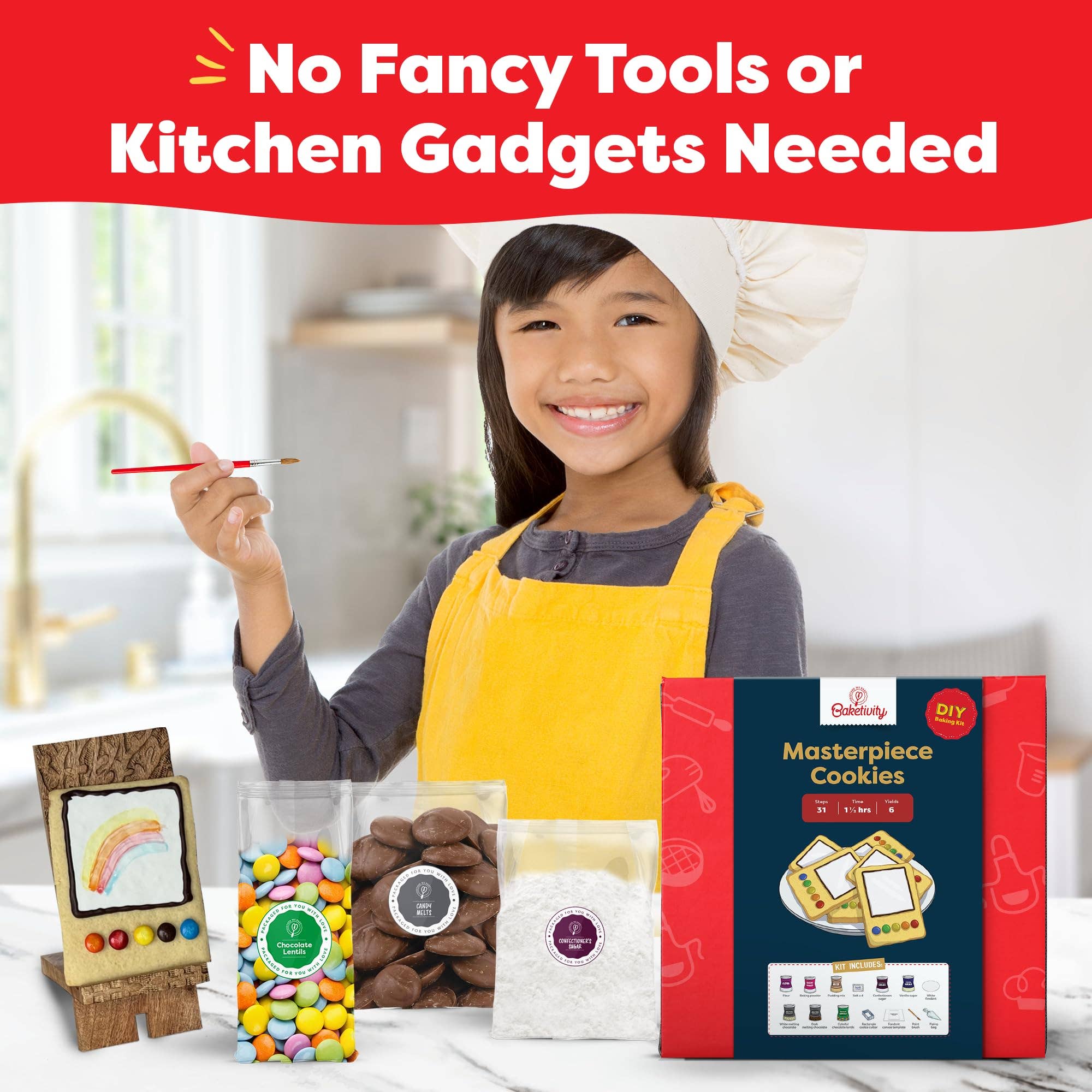 Baketivity Corp - Wholesale DIY Food Kit - Baketivity Masterpiece Cookies Kids Baking Kit6