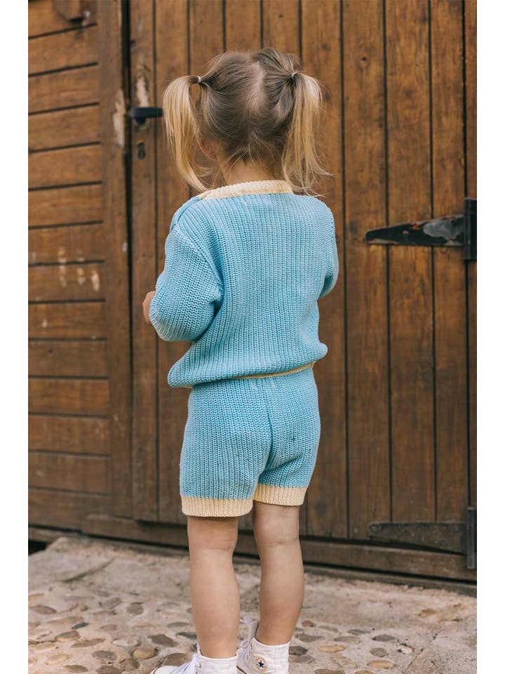 Tipi Tent - Venta al por mayor Pantalón corto -Niños - Pantalón Punto Celeste Kids1