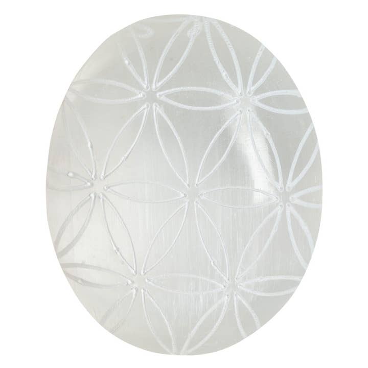 Flower Of Life Selenite Stone for wholesale by Benjamin International