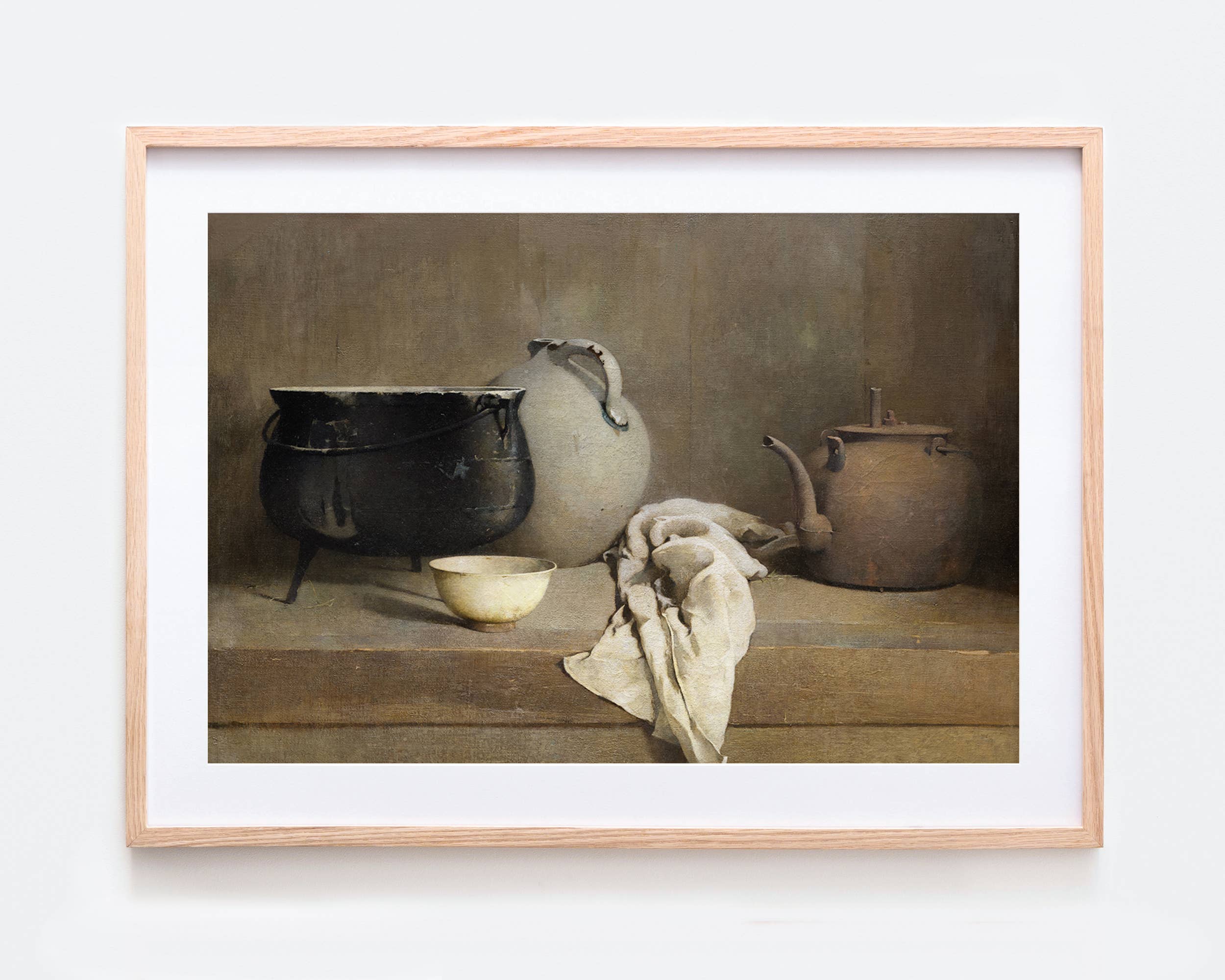 Sugar & Canvas - Vente Affiche d'art - Reproduction d'art vintage européenne de cuisine campagnarde : pots et casseroles VP572