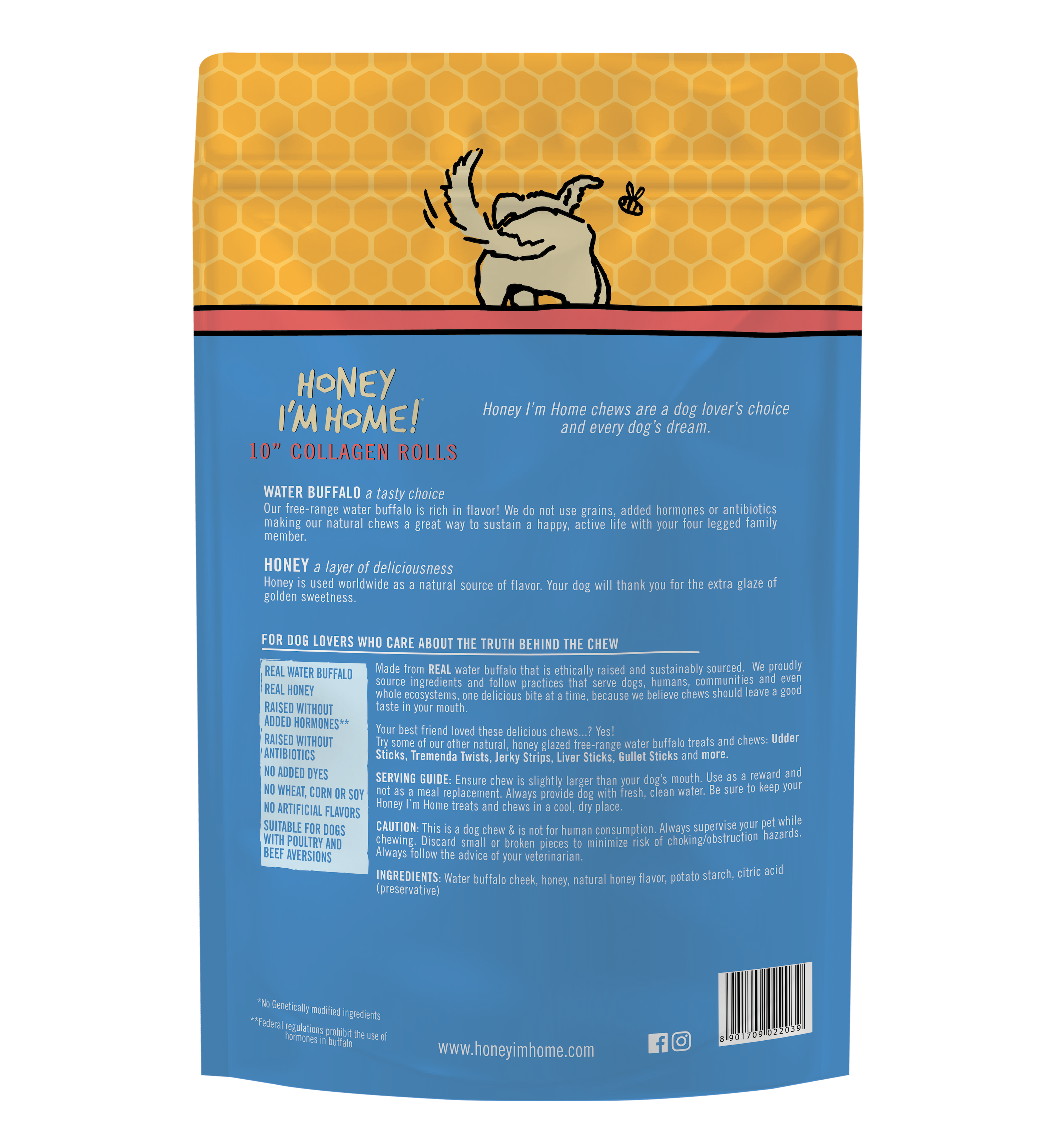 Honey I'm Home - Wholesale Pet Treats - Dog - 10" COLLAGEN ROLLS1