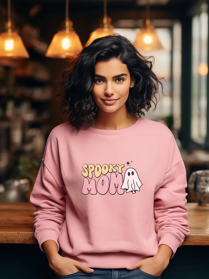 Peanut Bunny - Wholesale Graphic Sweatshirt - Women's - Spooky Mom - Halloween Sweatshirt