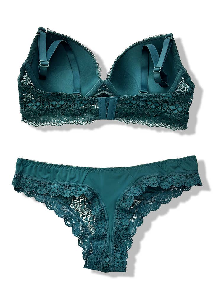 Belle Com'Elle - Wholesale Lingerie Set - Women's - Bra + Thong Cup Set C/AZ17026C2