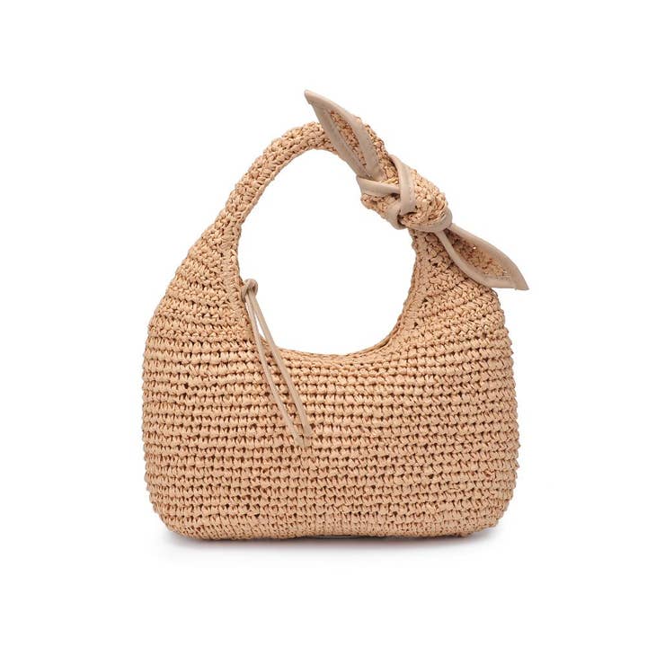 Natural Maple Straw Summer Beach Shoulder Bag for wholesale on Faire