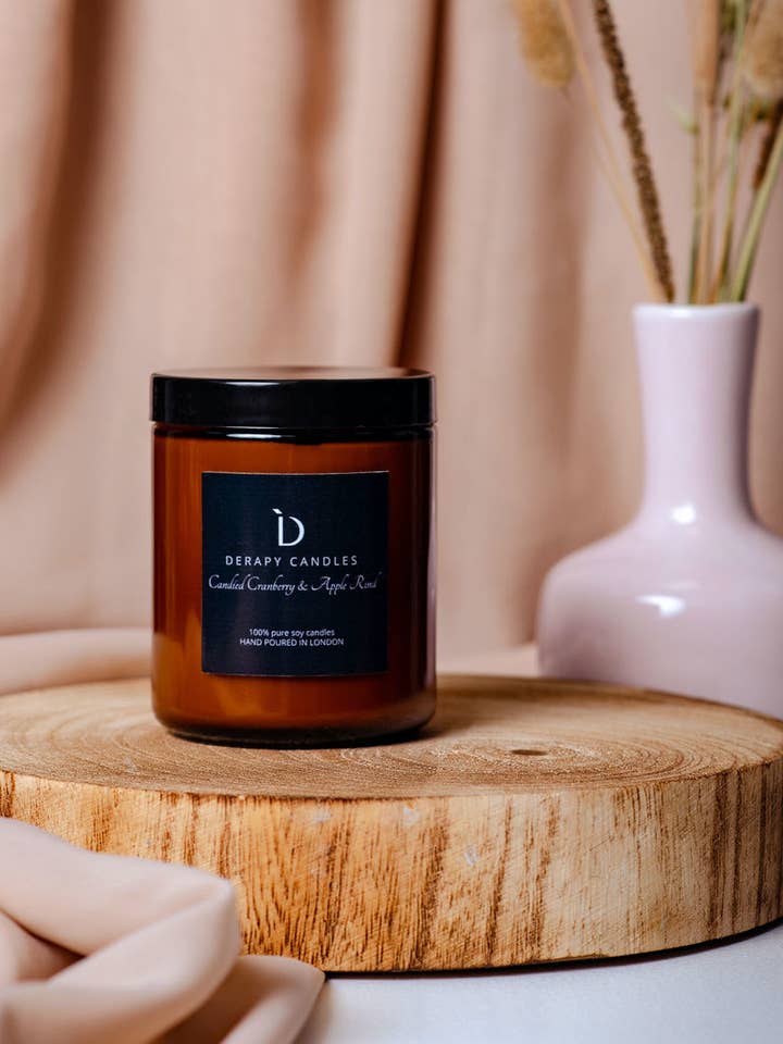 Kandiseret Tranebær & Apple Rind Duftlys for engroshandel hos Derapy