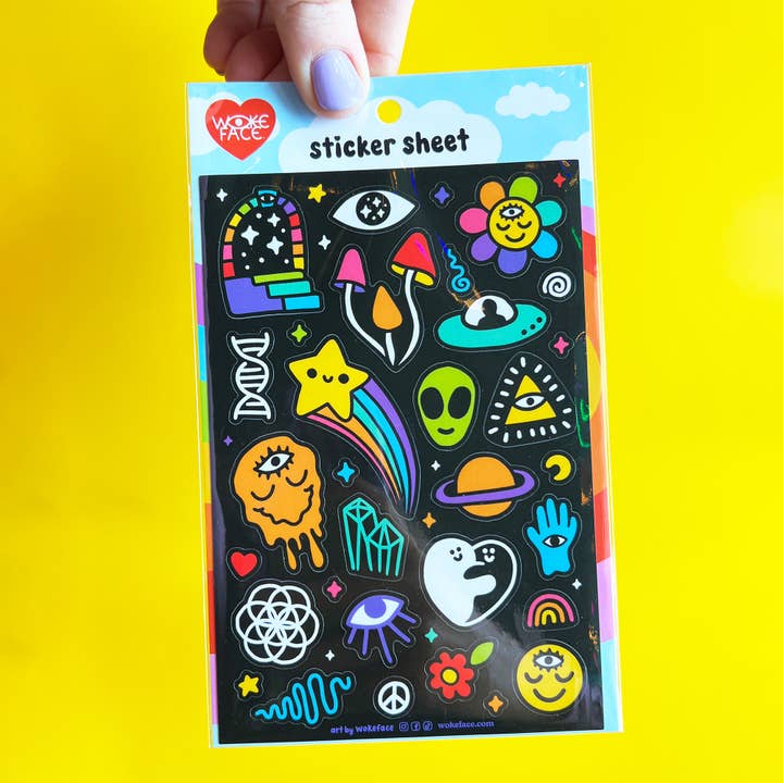 Wokeface - Wholesale Sticker - Sticker Sheet - Trip