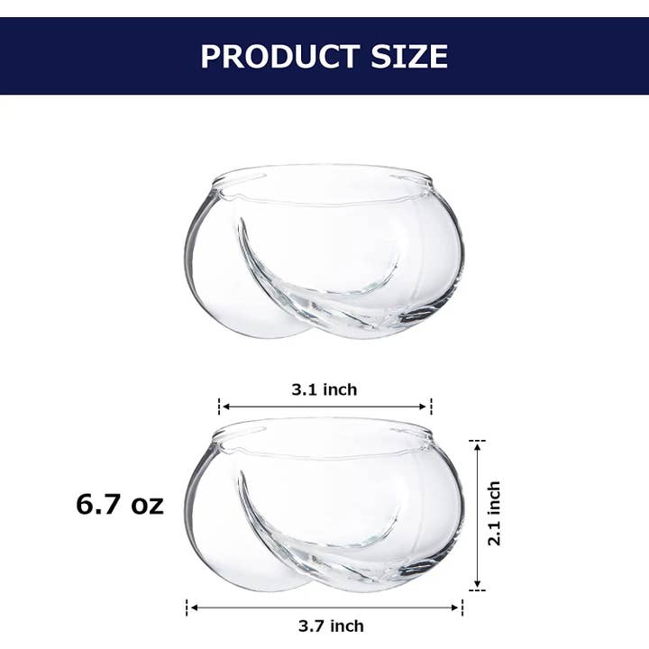 The Wine Savant / Khen Glassware - Wholesale Cocktail/Liquor Glass - Penis Deez Nuts Drinking Wine & Whiskey Glasses, Set of 25