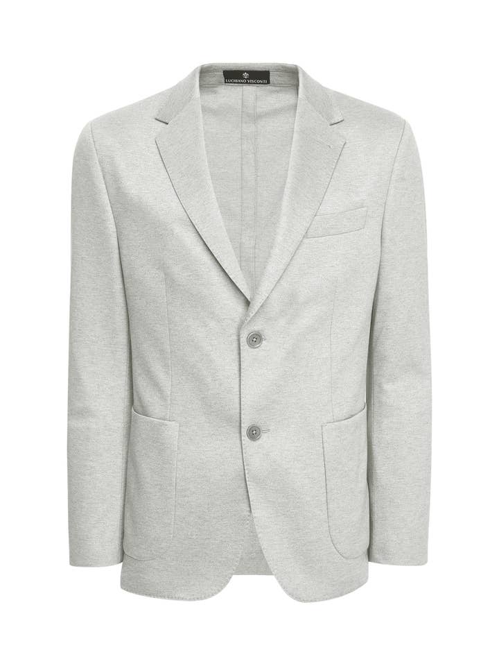 Blazer de punto Liscio plateado para venta al por mayor de Luchiano Visconti
