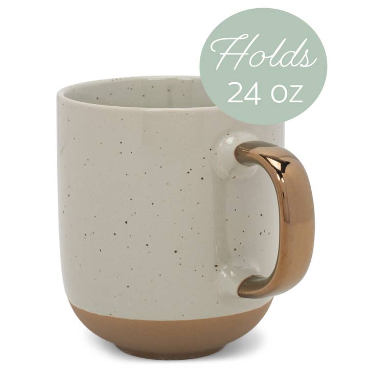 EAST AVENUE - Wholesale Coffee Mug - 2-Tone Speckled Mug 4-Pack Gray Ceramic