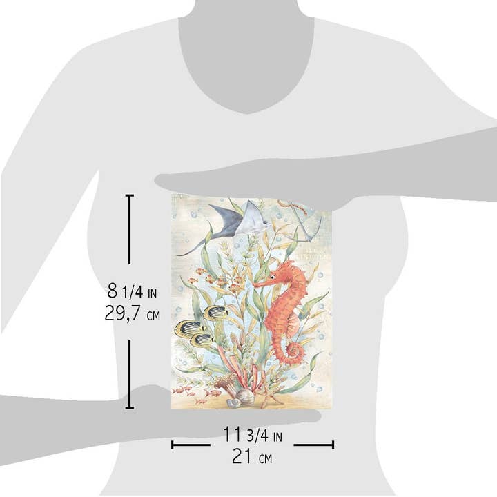 Ecstasy Crafts Distributing - Wholesale Craft Supplies - Ciao Bella Rice Paper A4 The Seahorse1