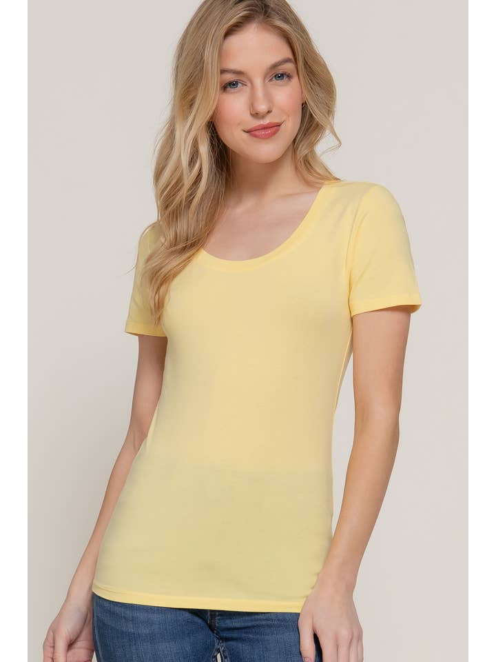 Active Basic | Active USA - Wholesale T-shirt – women's - Short Sleeve Scoop Neck Cotton Jersey Top16