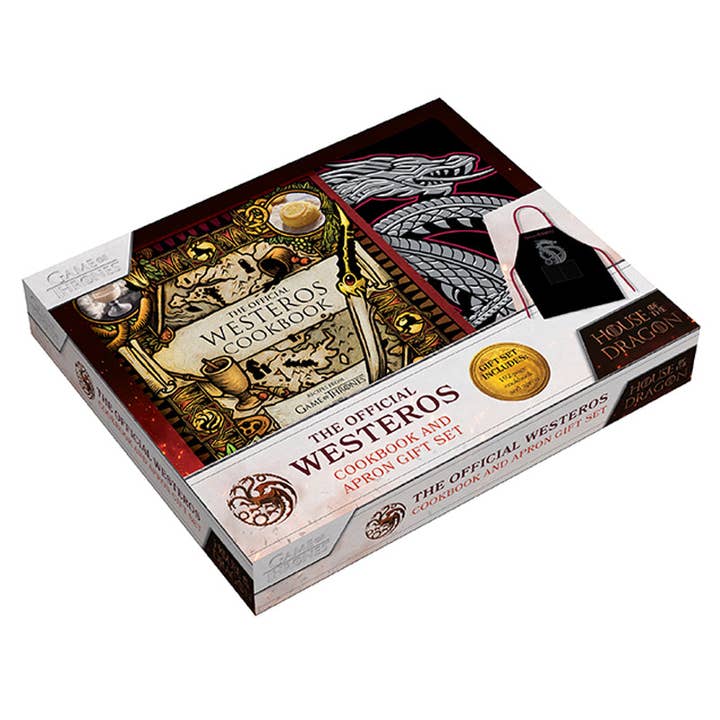 The Official Westeros Cookbook and Apron Gift Set - SALE! for wholesale by Insight Editions - #1 Pop Culture Publisher