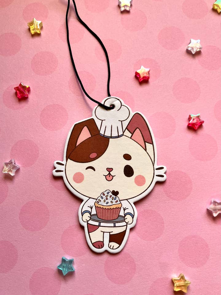 Cute Calico Bake Air Freshener (Clean Vanilla Scent) for wholesale by Pinkstuff by Adriana