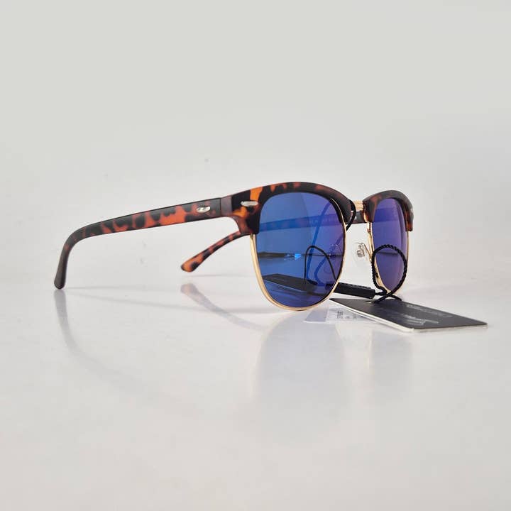 NHP International - Wholesale Sunglasses - Women's - Brown cateye 'Distressed' sunglasses with mirror lenses 2218