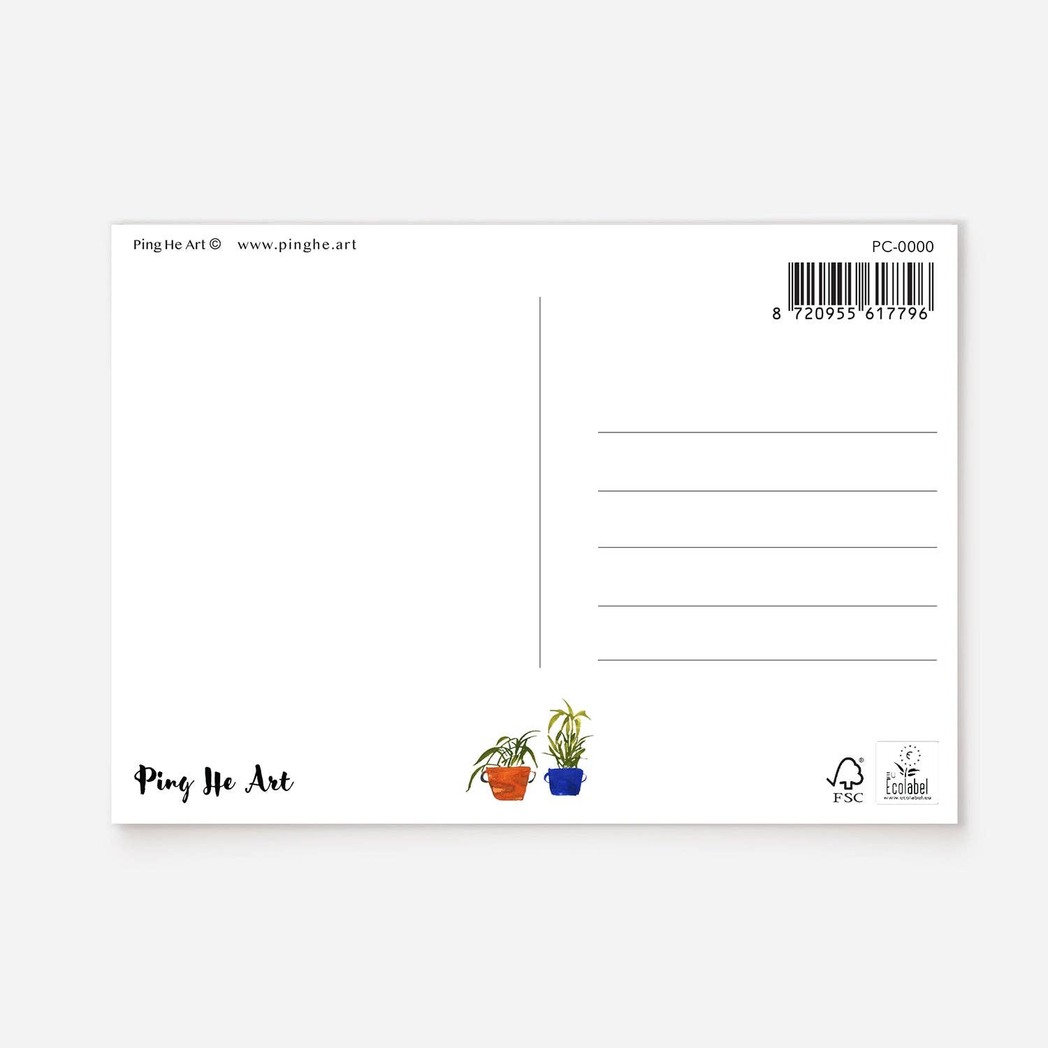 Ping He Art - Wholesale Postcard - Daffodil Narcissus Recurvus postcard1