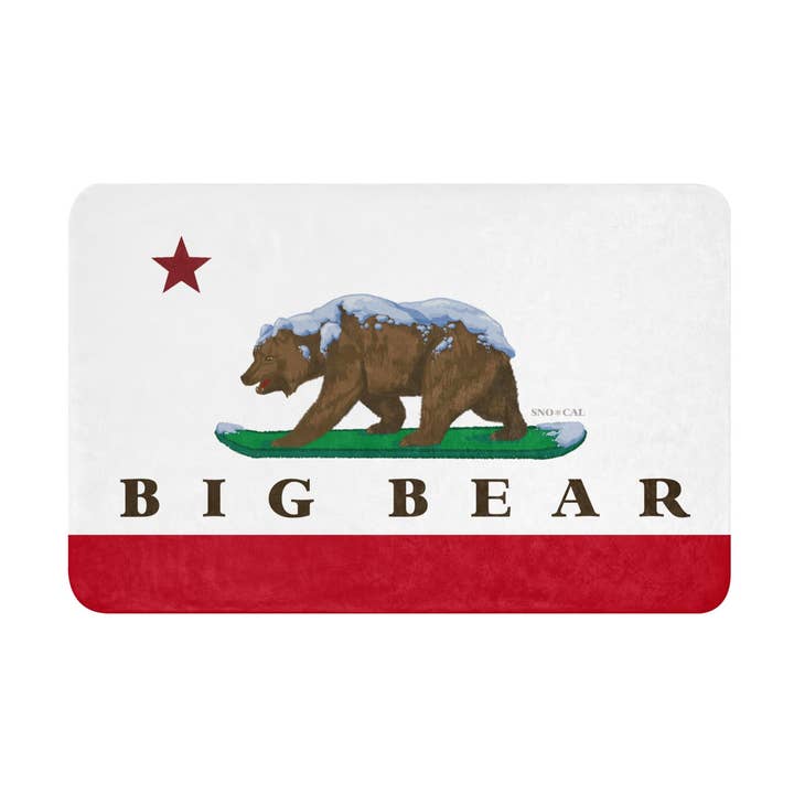 Manta Sherpa con bandera de Big Bear CA para venta al por mayor de Sno*Cal