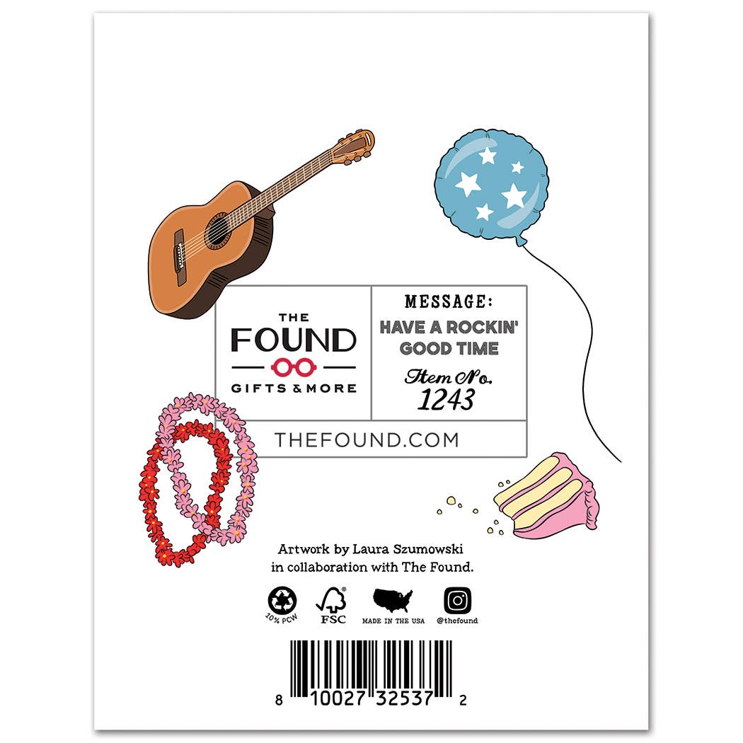 THE FOUND - Vendita all'ingrosso Biglietti di auguri - Biglietto d'auguri The King Rockin' Good Time2