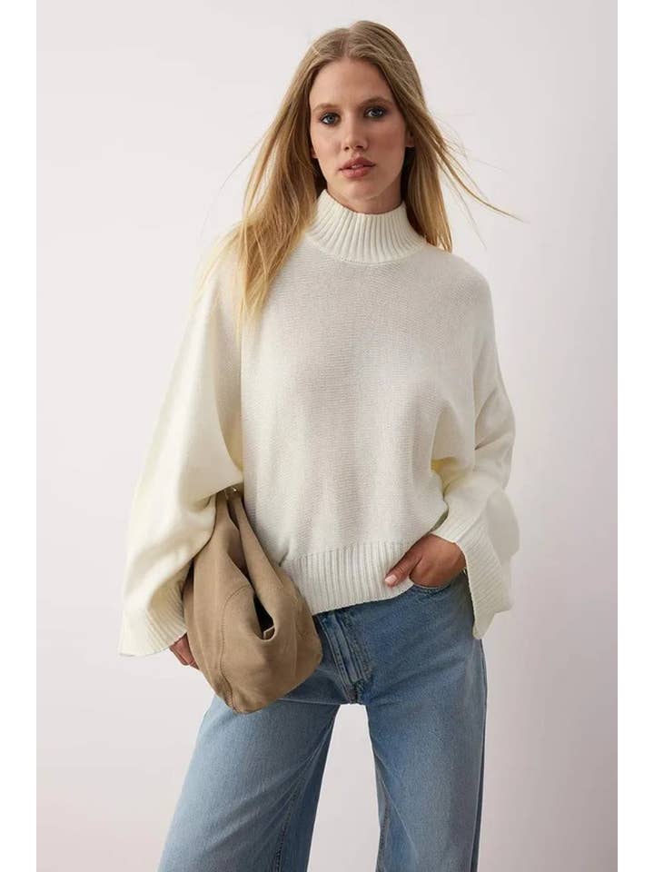 Hoxton Gal – Pulôver - Mulher por atacado – Camisola de Malha com Mangas Largas e Largas9