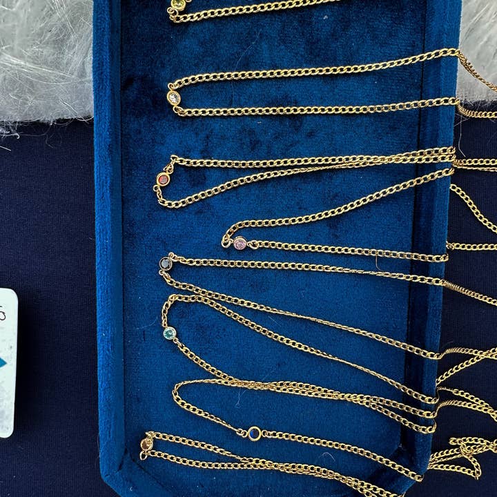 DRIP JEWELRY - Wholesale Link & chain bracelet - Birthstone Connected Bracelet or Necklace5