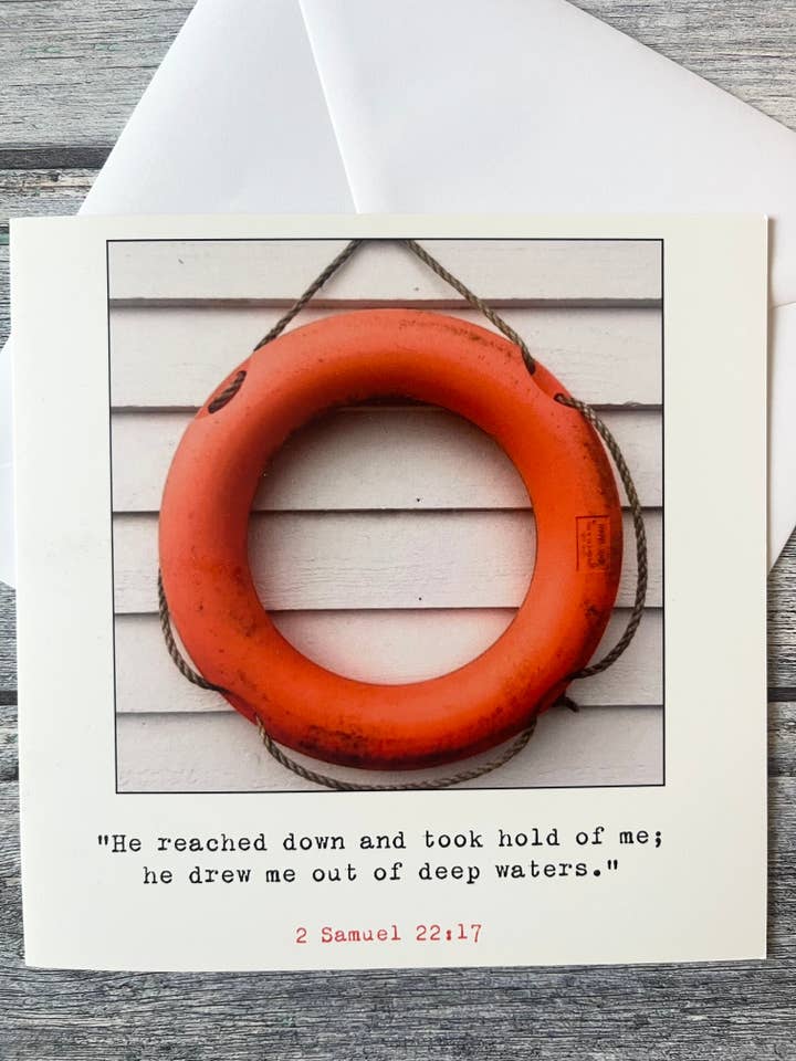 He Rescued Me Christian Greeting Card Bible Verse 2 Samuel for wholesale by Fieldnote