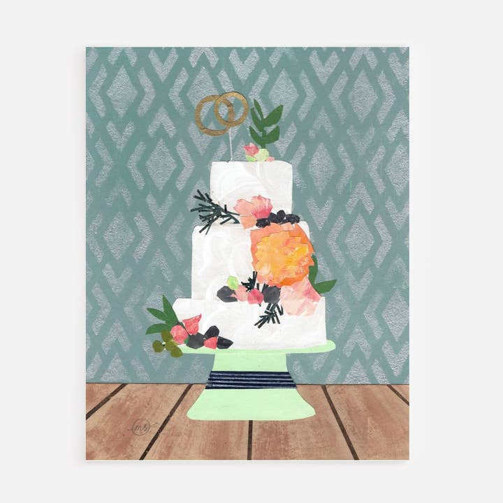 Wedding Cake Note Card for wholesale by Mandy Warhol Fine Art