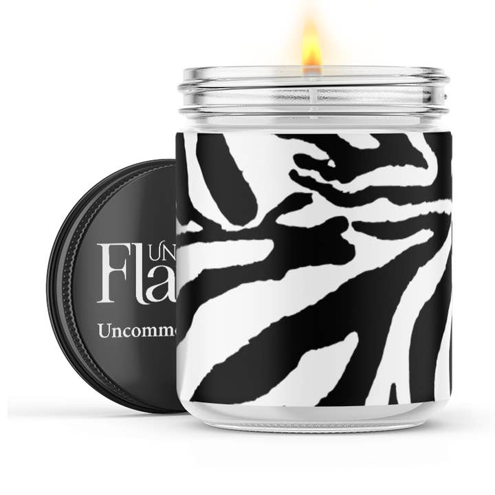 Zebra Print Candle for wholesale by Uncommon Flame