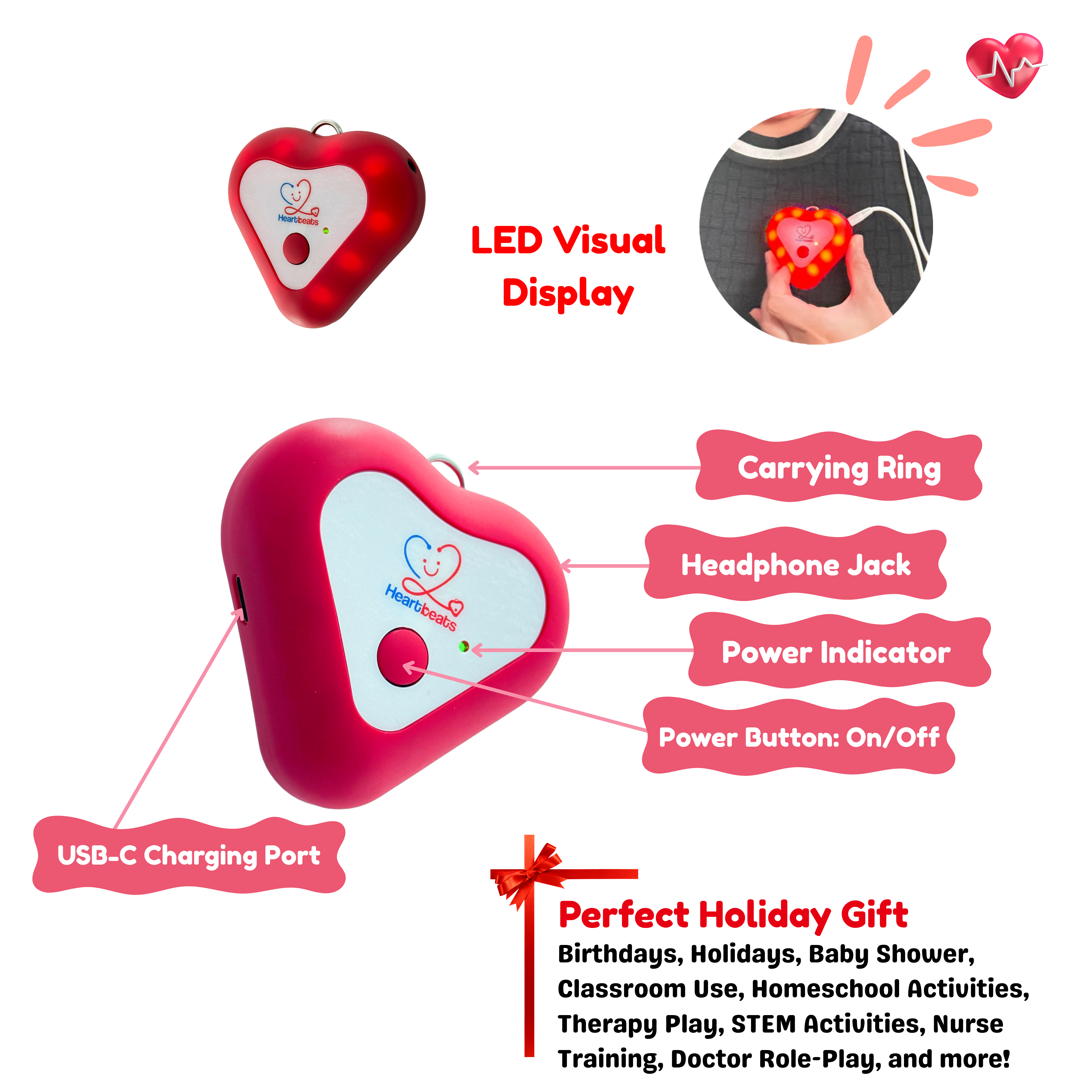 GKC Ventures LLC - Wholesale Electronic Toy - Kids & Baby - Heartbeats Electronic Stethoscope Toy For Kids ages 4+-STEM3