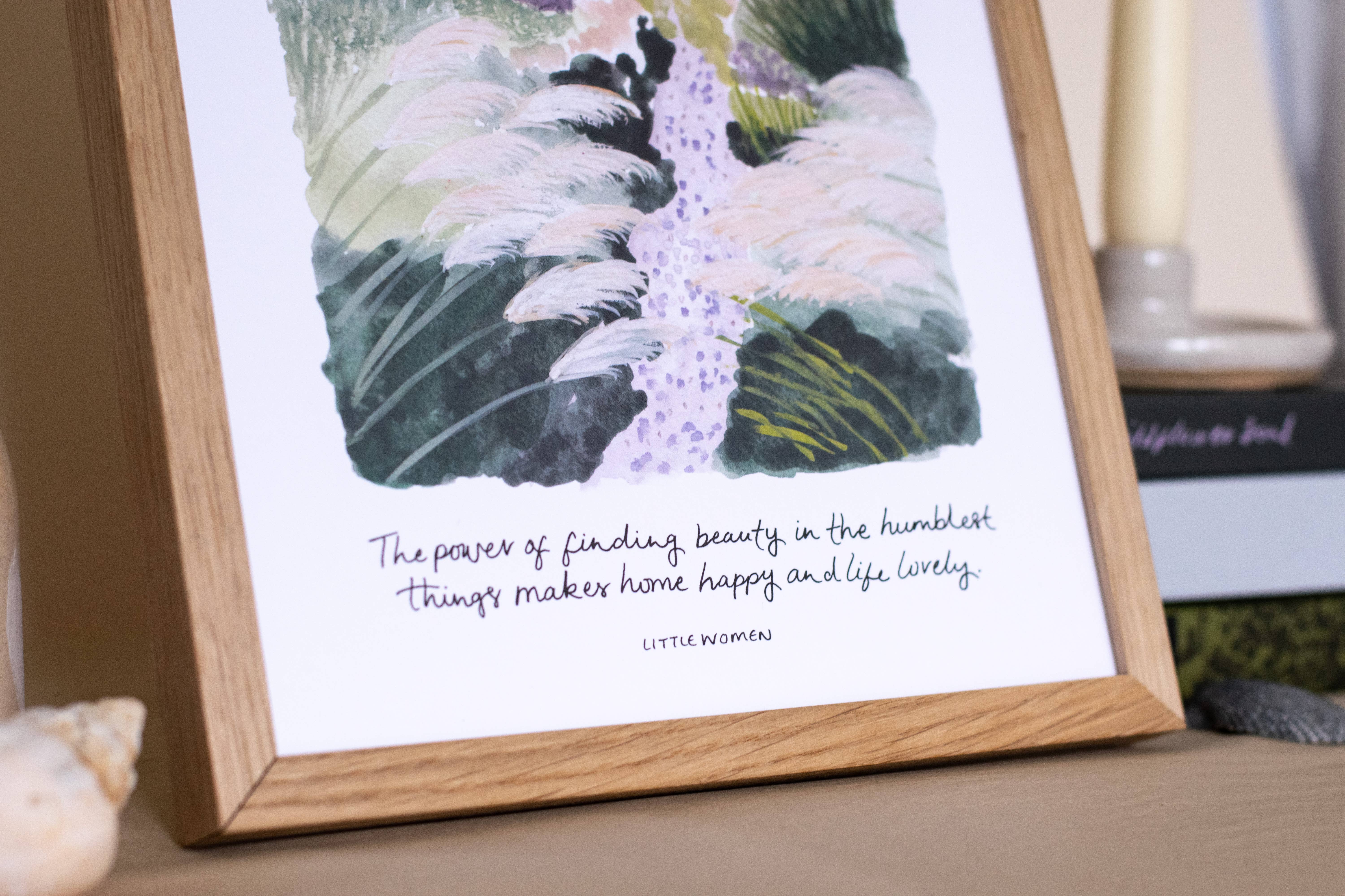 The Hidden Pearl Studio - Venta al por mayor Ilustración - Lámina para pared con texto en inglés «Beauty In The Humble», tamaño A4,4