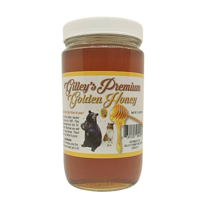 Gilley's 16oz Wildflower Honey for wholesale by Ironpath Distributors