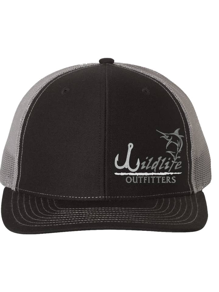Hat - 112 Black/Charcoal, Hook, Lpm, Grey for wholesale by Wildlife Outfitters