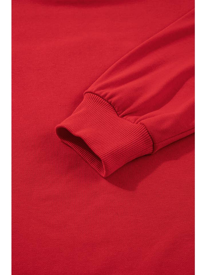 Fiery Red Christmas Merry Script Holiday Sweatshirt for wholesale on Faire3