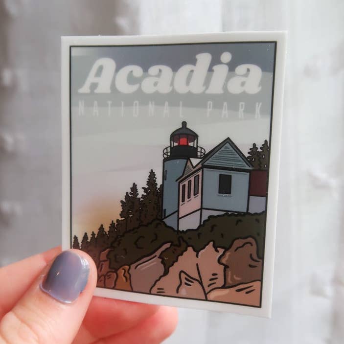 Acadia National Park in Maine Vinyl Sticker. for wholesale by Market on Mars