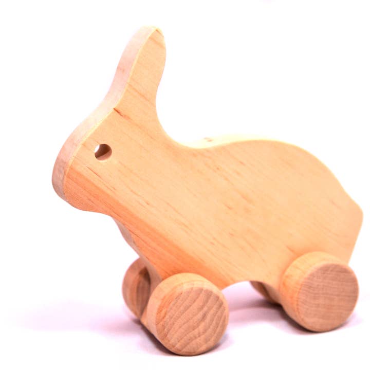 Coniglio giocattolo in legno per bambini, giocattolo Push & pulls, giocattolo in legno per la vendita all'ingrosso da parte di Lis Toys