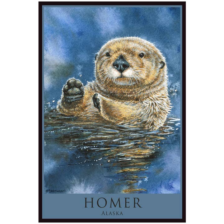 Homer Alaska Sea Otter BA Magnet for wholesale by Kalan Souvenir