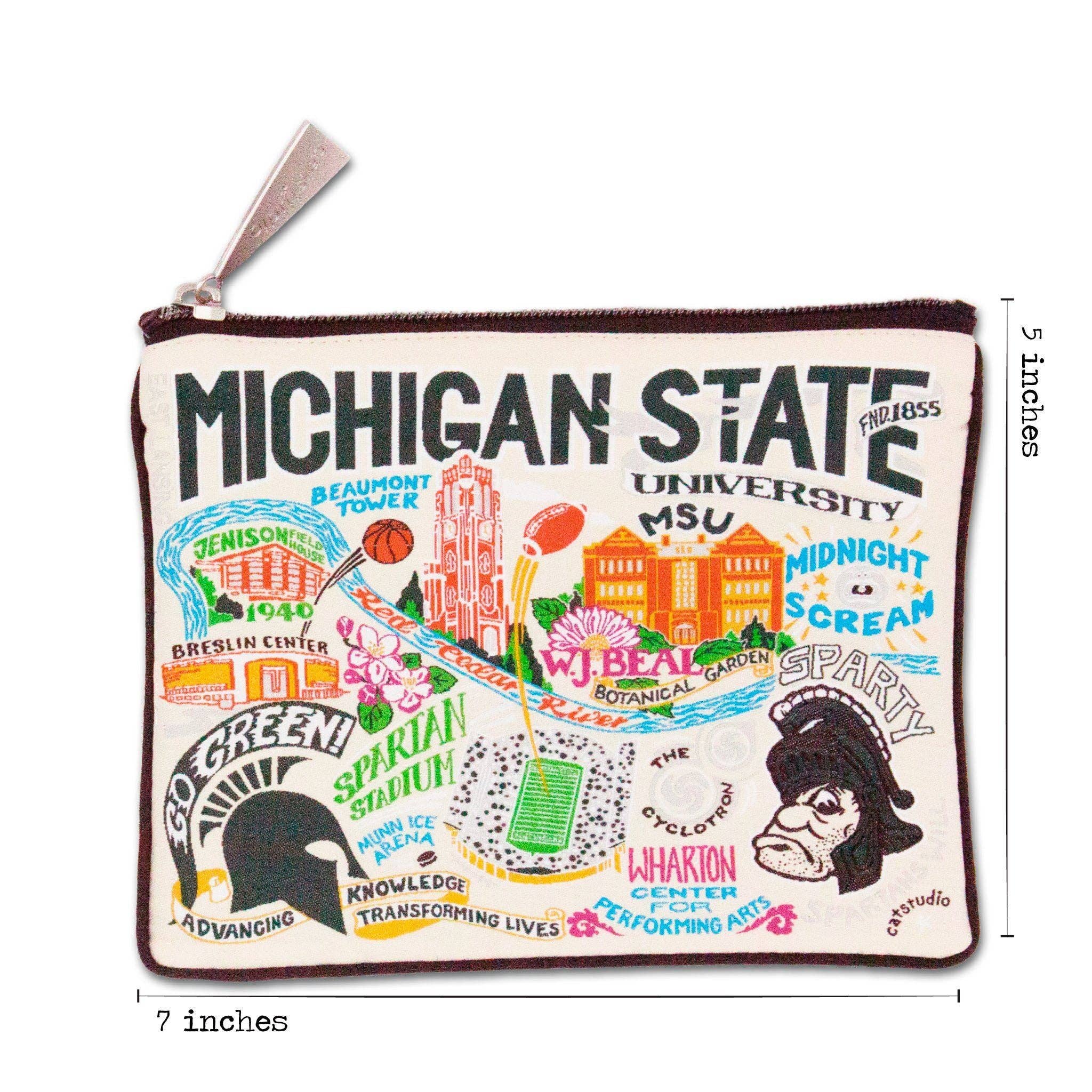 catstudio - Wholesale Pouch - Unisex - Michigan State University Collegiate Zip Pouch2