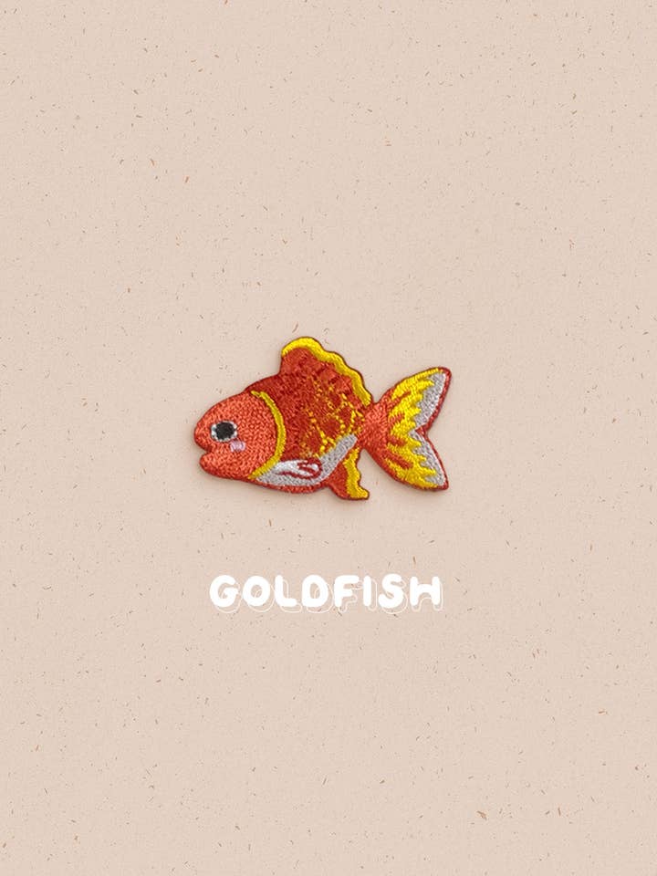 Goldfish Embroidery Pin for wholesale by Ivycdraws