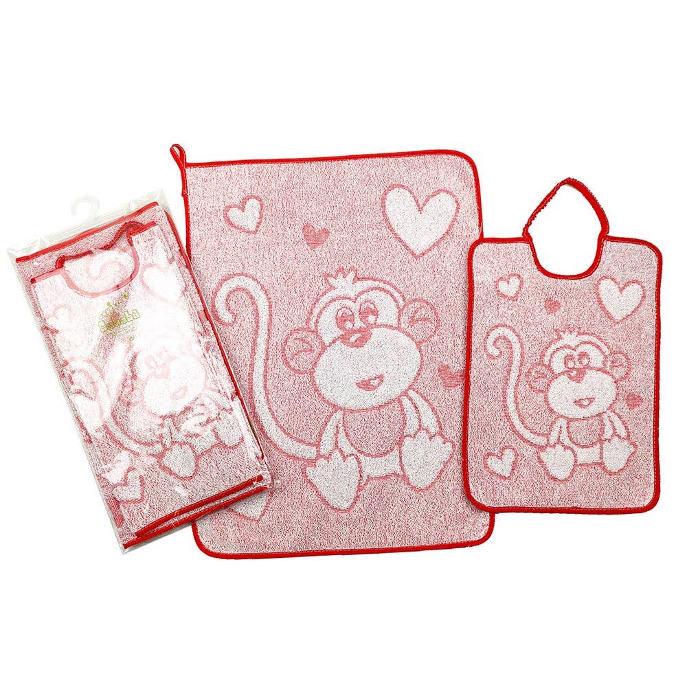 Almatex srl - Wholesale Hair Towel/Wrap - 2-piece set RALPH: Bib 36x34 cm with elastic + towel 40x50 cm1