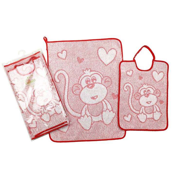 Almatex srl - Wholesale Hair Towel/Wrap - 2-piece set RALPH: Bib 36x34 cm with elastic + towel 40x50 cm1