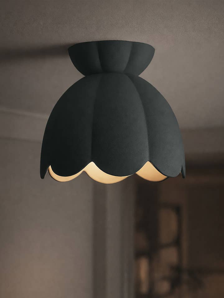 Vallea Ceramic Ceiling Light | Large Minimalist Flush Mount for wholesale by LYSlightlab