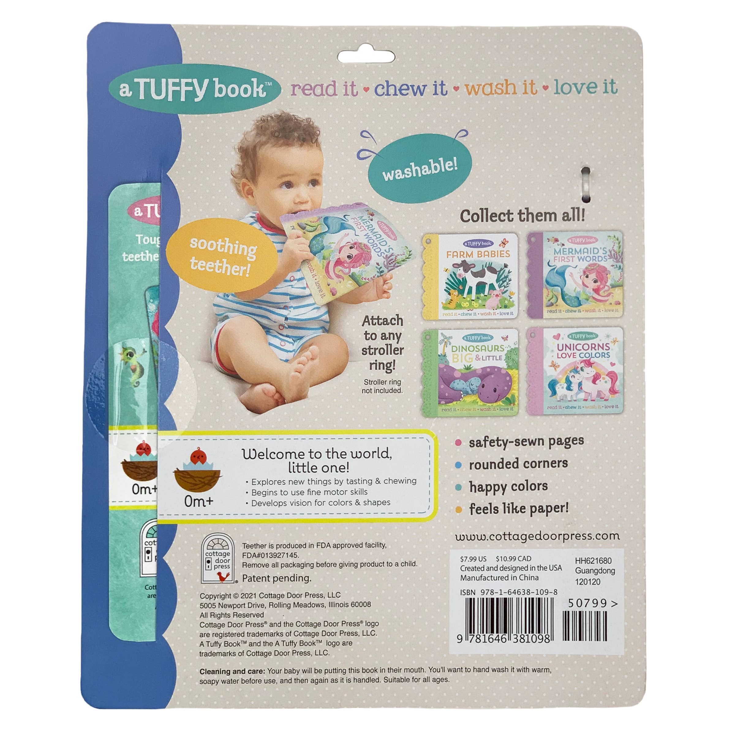 Cottage Door Press - Wholesale Baby & Toddler Book (0-2) - Mermaid's First Words  (A Tuffy Teether Indestructible Book)6