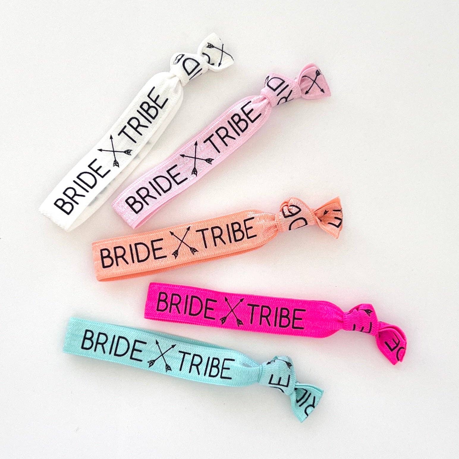 Three Girls Shop - Wholesale Hair Tie - PACK OF 10 Bride Tribe Hair Ties Bachelorette Party Favors Bachelorette Welcome Bag Filler Hair Ties Survival Kit Favor Ready to Ship Favors3