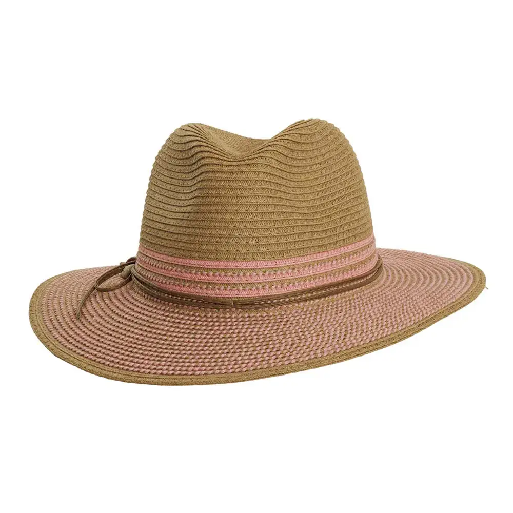 American Hat Makers - Vendita all'ingrosso Cappello di paglia - Unisex - Cappello da sole safari in paglia - Modello Adderley - Confezione da 62